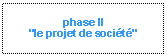 Zone de Texte: phase II
"le projet de socit"