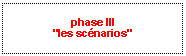 Zone de Texte: phase III
"les scnarios"